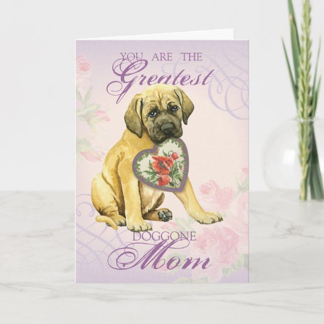 Mastiff Hearts Mamma Kort (Framsida)