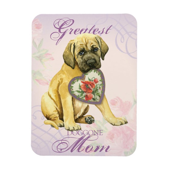 Mastiff Hearts Mamma Magnet (Vertikal)