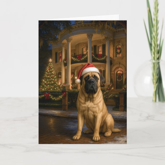 Mastiff Holiday Card Helgkort (Framsida)