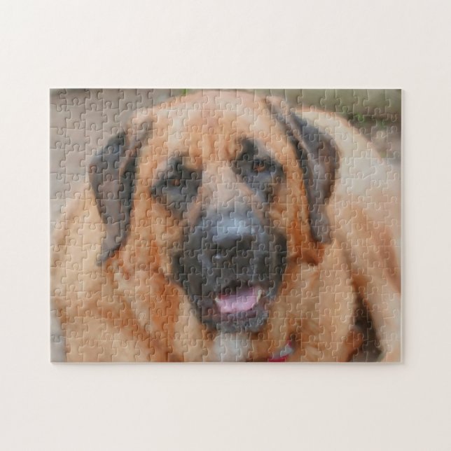 Mastiff Hund Art Photo Painting Pussel (Horisontell)