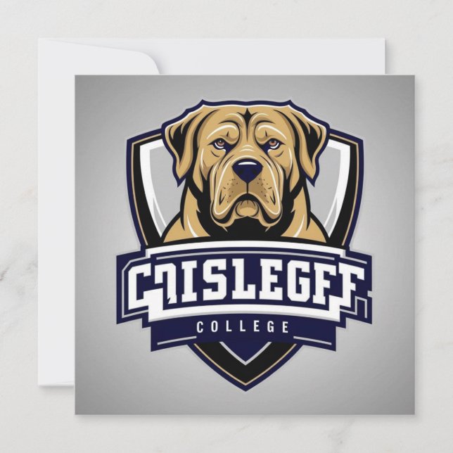 Mastiff Hund: College Logotyp (Framsida)