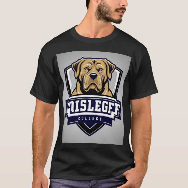 Mastiff Hund: College Logotyp T Shirt (Framsida)