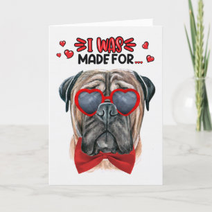Mastiff Hund gjord för att övertala dig Valentine Helgkort