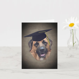 Mastiff Hund In Studentmössa Note Card Kort