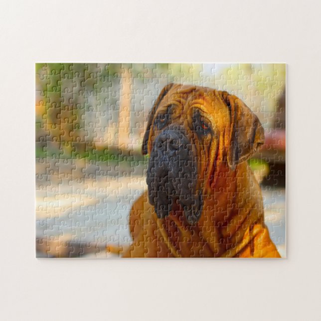 Mastiff Hund. Pussel (Horisontell)
