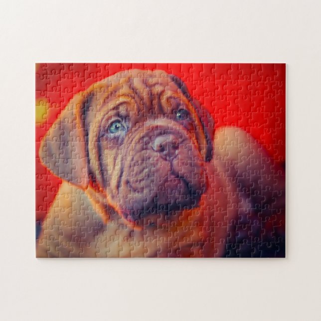Mastiff Hund. Pussel (Horisontell)