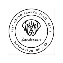 Mastiff Hund Returadress Frimärke Self-Inking Självfärgande Stämpel