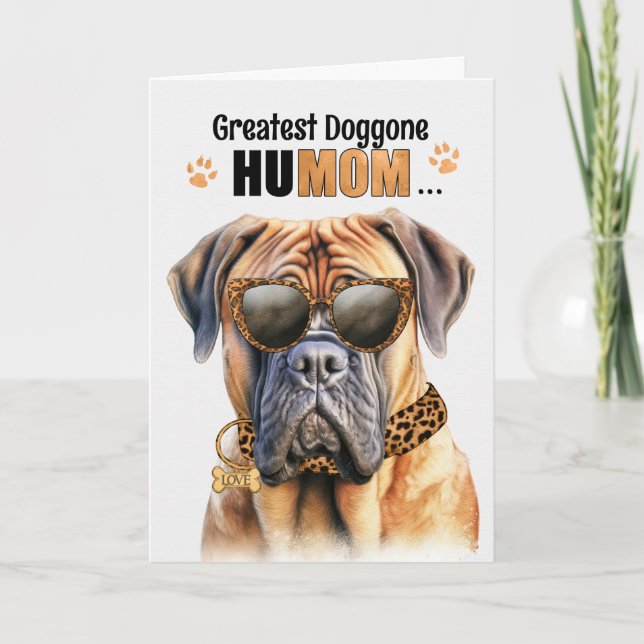 Mastiff Hund Underbarare HuMOM Mors dag Helgkort (Framsida)