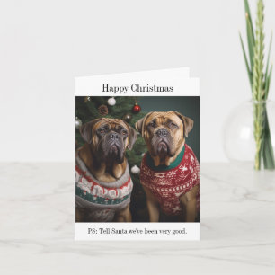 Mastiff Hundar julkort för Jumper till jul Kort