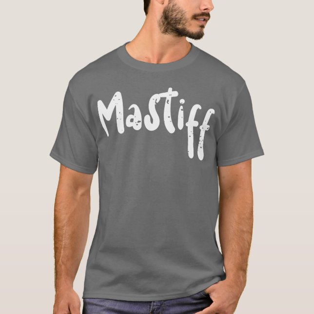 Mastiff Hundar retro T Shirt (Framsida)