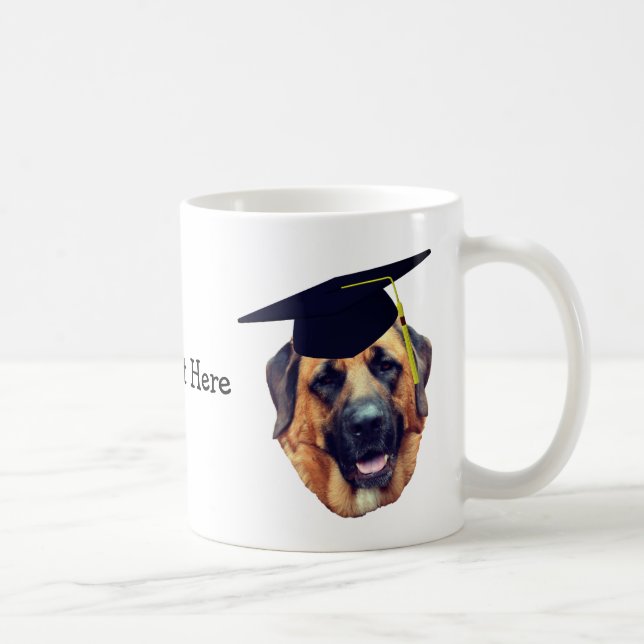 Mastiff in Studentmössa Cute Personlig Kaffemugg (Höger)