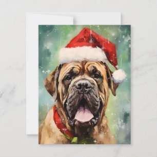 Mastiff Julkonst Julkort