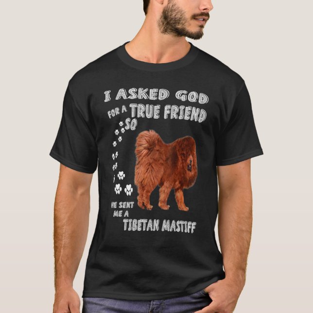 Mastiff Lejona Hund Mamma, Mastiff Pappa Art, Tibe T Shirt (Framsida)