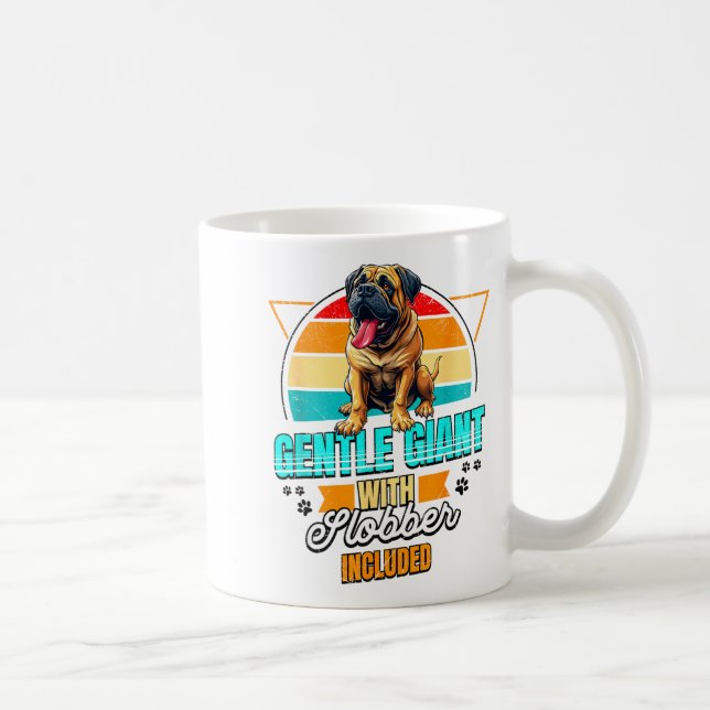 Mastiff Lover Funny Mastiff Dog Retro  Kaffemugg (Höger)