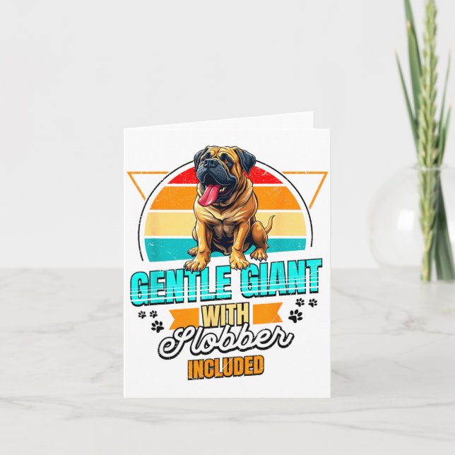 Mastiff Lover Funny Mastiff Dog Retro  Kort (Framsida)