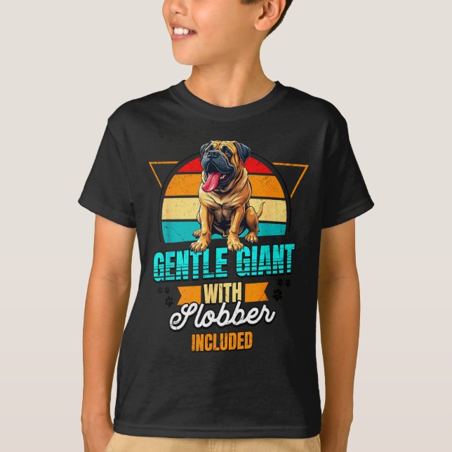 Mastiff Lover Funny Mastiff Dog Retro  T Shirt (Framsida)