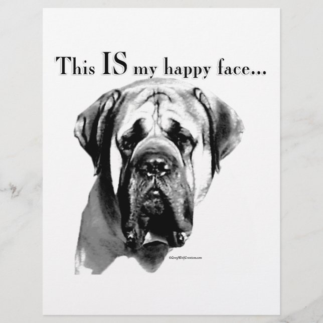 Mastiff Lycklig Ansikte (Framsida)