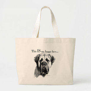 Mastiff Lycklig Ansikte Jumbo Tygkasse