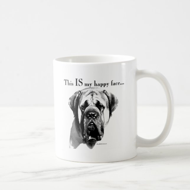 Mastiff Lycklig Ansikte Kaffemugg (Höger)