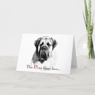 Mastiff Lycklig Ansikte-kort Kort
