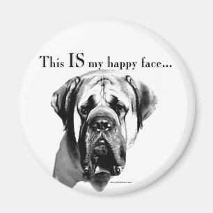 Mastiff Lycklig Ansikte Magnet