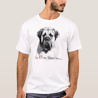 Mastiff Lycklig Ansikte T-Shirt
