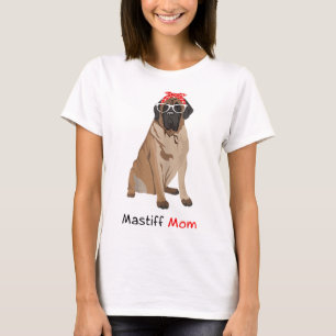 Mastiff Mamma Hund Bandana Djurälskare Gift WoMast T Shirt