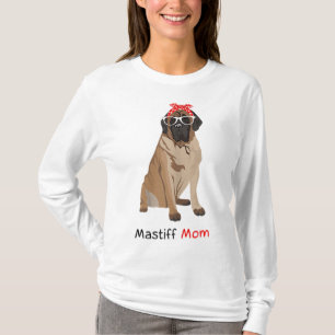 Mastiff Mamma Hund Bandana Djurälskare Gift Womens T Shirt