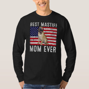 Mastiff Mamma Usa American Flagga Mastiff Hundägar T Shirt
