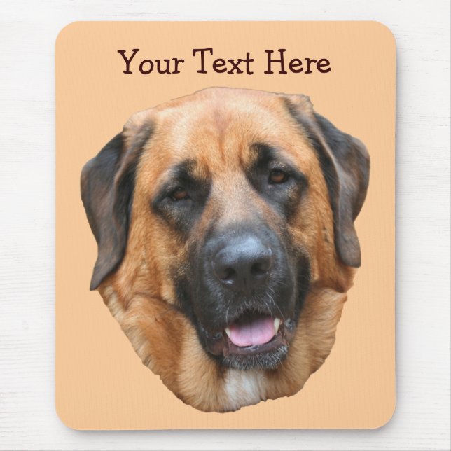 Mastiff Mix Hund Mousepad Musmatta (Framsidan)
