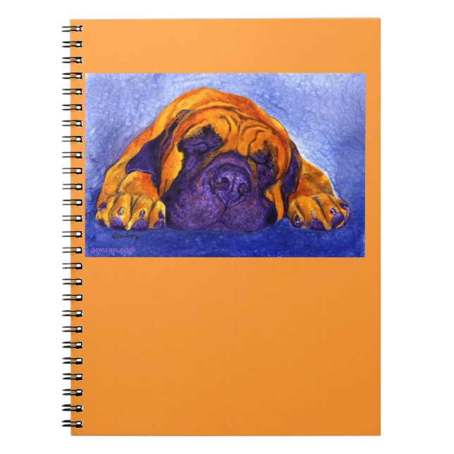 Mastiff Notebook - "Brutus" Anteckningsbok Med Spiral (Framsidan)