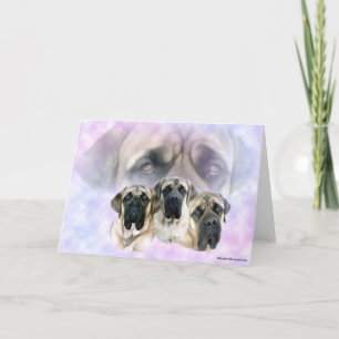 Mastiff Ögon av Kärlek Card Kort