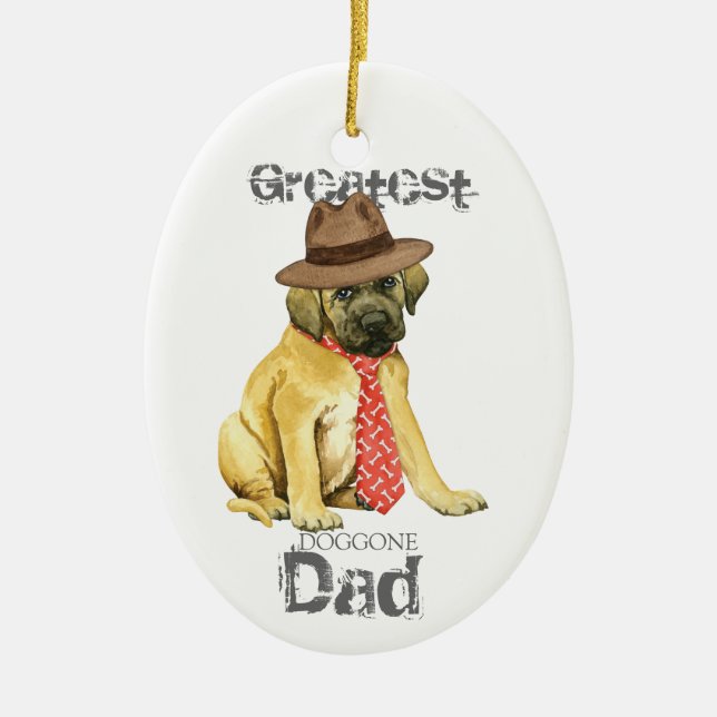 Mastiff Pappa Ornament (Framsidan)
