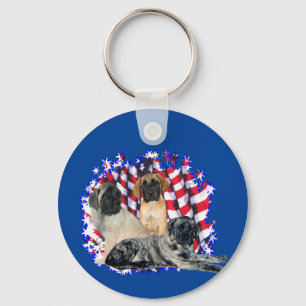 Mastiff-patriot (valpar) nyckelring