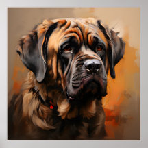 Mastiff Realism Art Porträtt