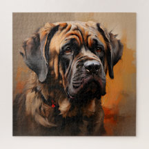 Mastiff Realism Art Porträtt