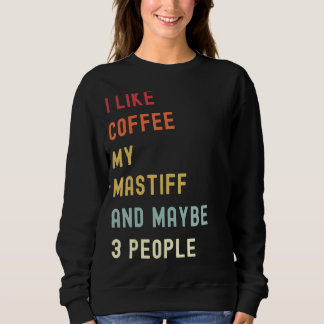 Mastiff Retro-Hund och kaffe T Shirt