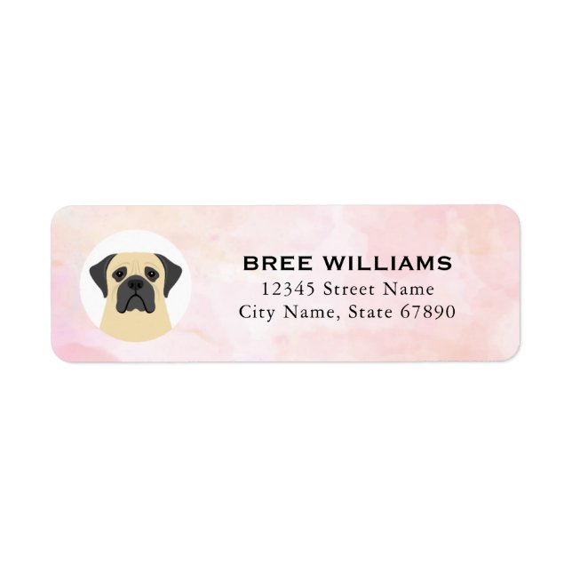 Mastiff-Returetiketter Returadress Etikett (Framsidan)
