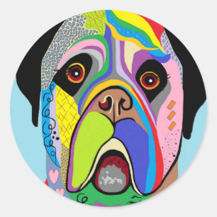 Mastiff Runt Klistermärke