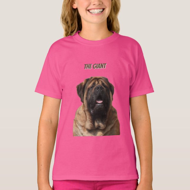 Mastiff Semester Engelsk Mastiff T Shirt (Framsida)