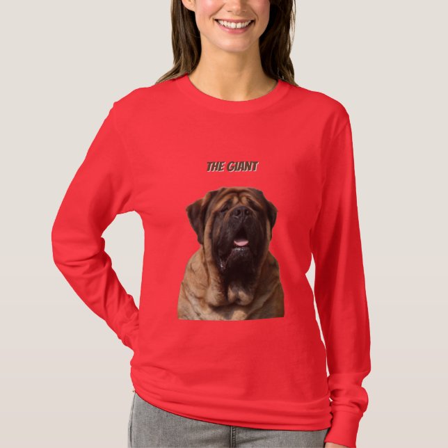 Mastiff Semester Engelsk Mastiff T Shirt (Framsida)