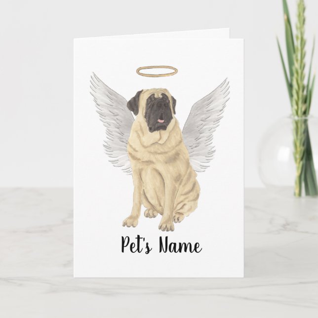 Mastiff Sympathy Memorial Kort (Framsida)