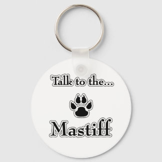Mastiff Talk Black Keychain Nyckelring