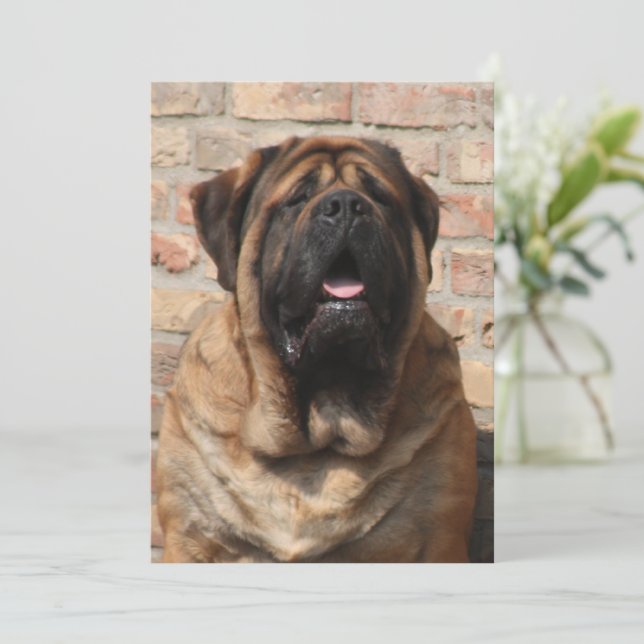 Mastiff Vatertag Best Friends  Inbjudningar (Stående Fram)