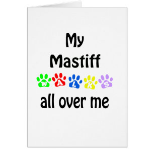 Mastiff Walks Design Hälsningskort