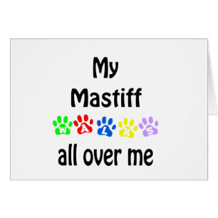Mastiff Walks Design Hälsningskort