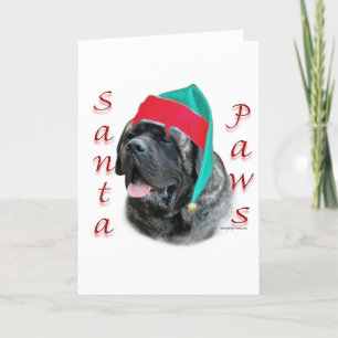 Mastiffen (brindle) Santa tafsar Helgkort