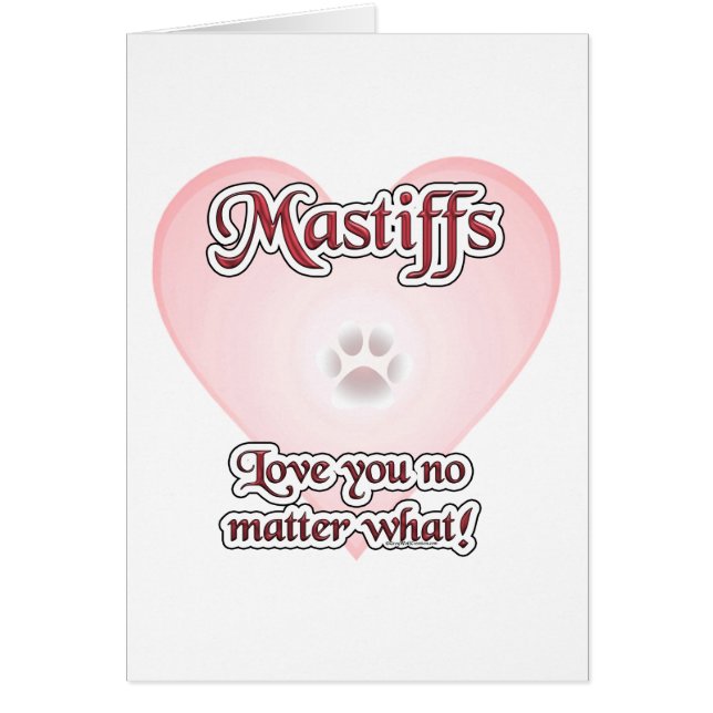 Mastiffs Kärlek Du spelar ingen roll vilket kort (Framsidan)
