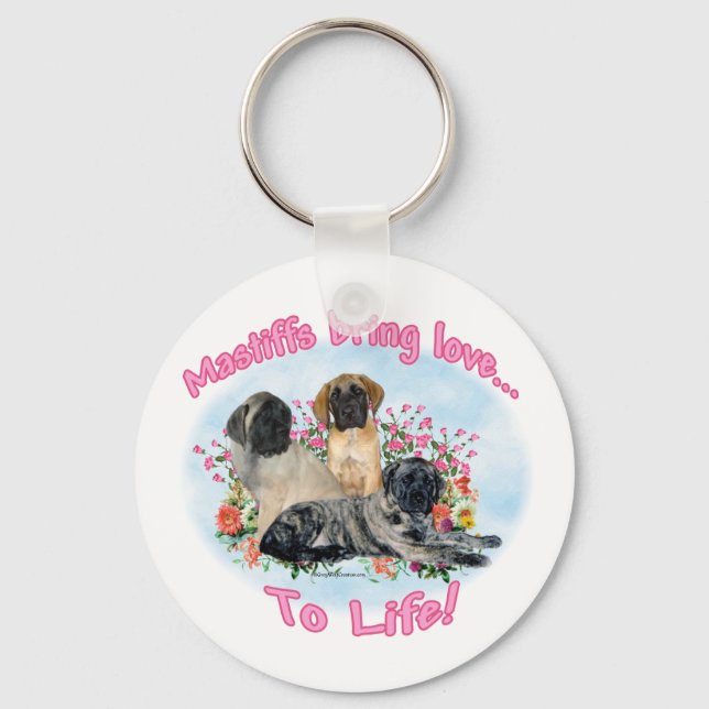 Mastiffs Kärlek to Life Keychain Nyckelring (Framsida)