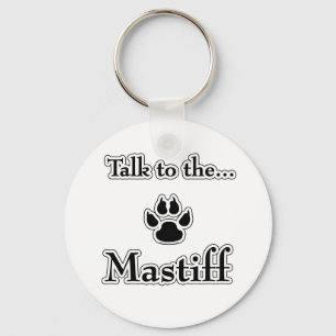 Mastiffsamtalsvart Keychain Nyckelring